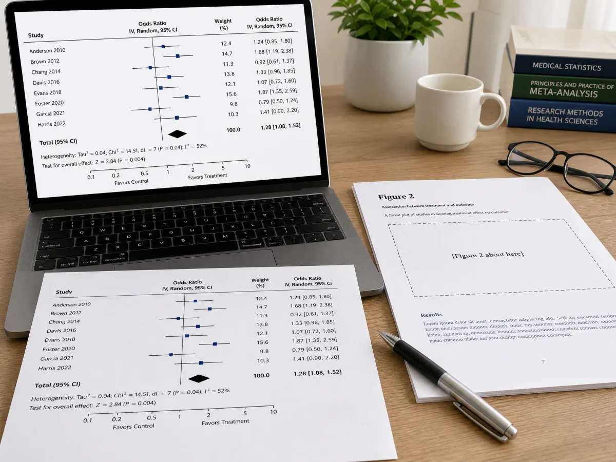 Forest plot maker running in a browser with SVG and PNG export buttons